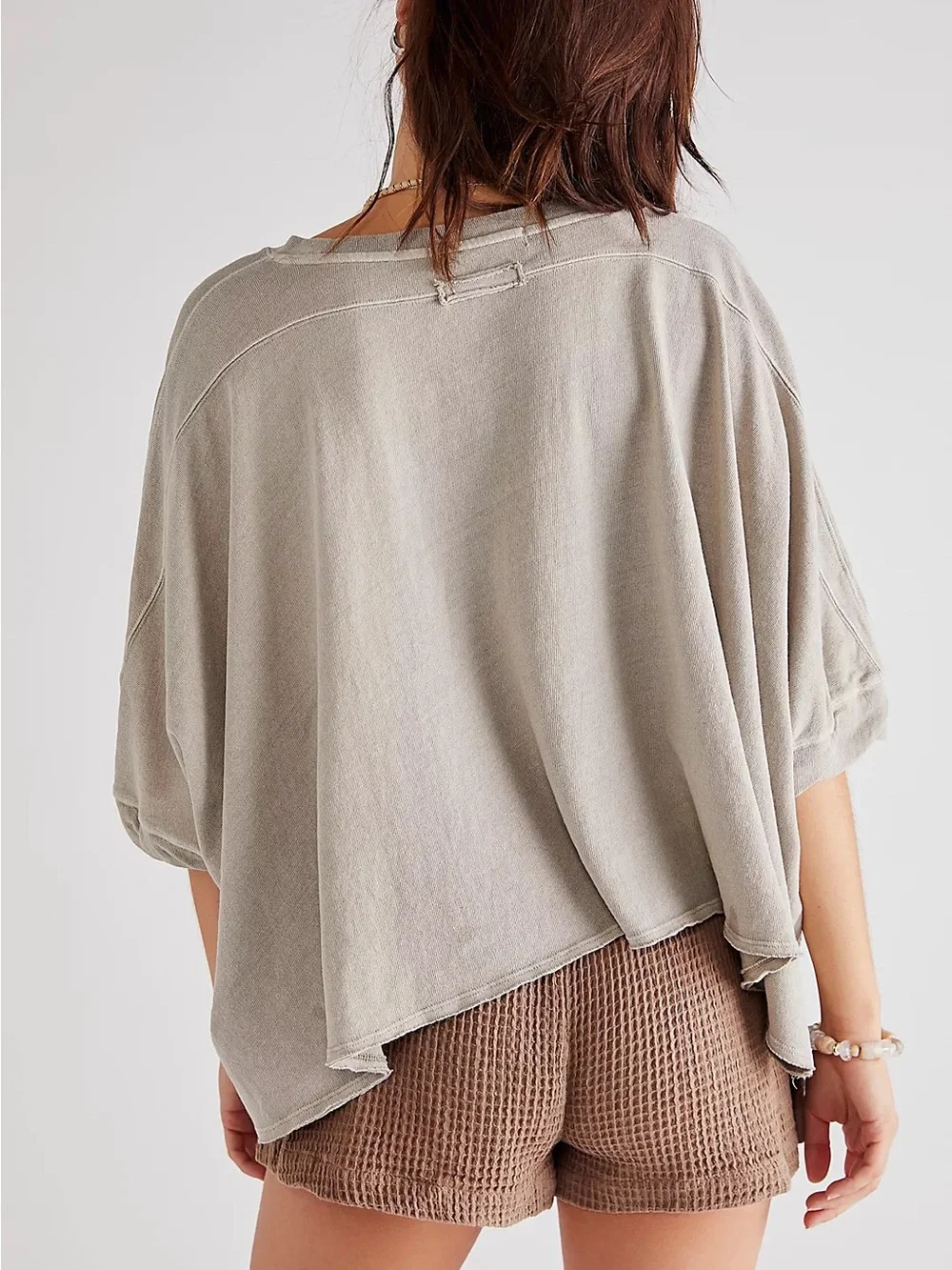 We The Free (Free People) | Terracotta Asymmetrical Cotton Handkerchief Hem Top